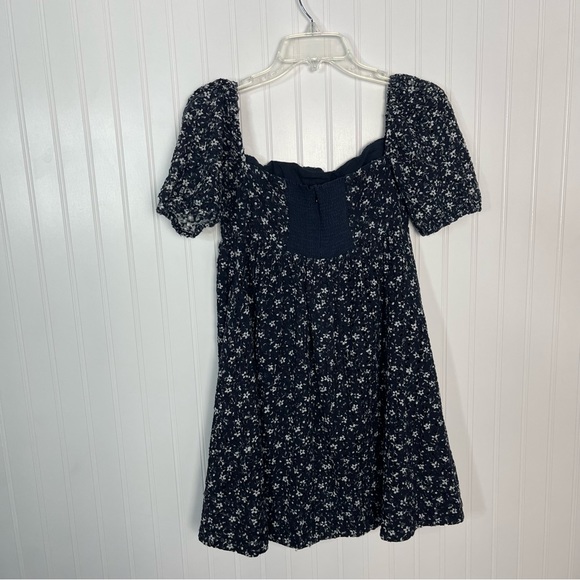 Anthropologie Maeve Dress Size 6 Lillianne Navy Floral Eyelet Boho Summer - Picture 11 of 12
